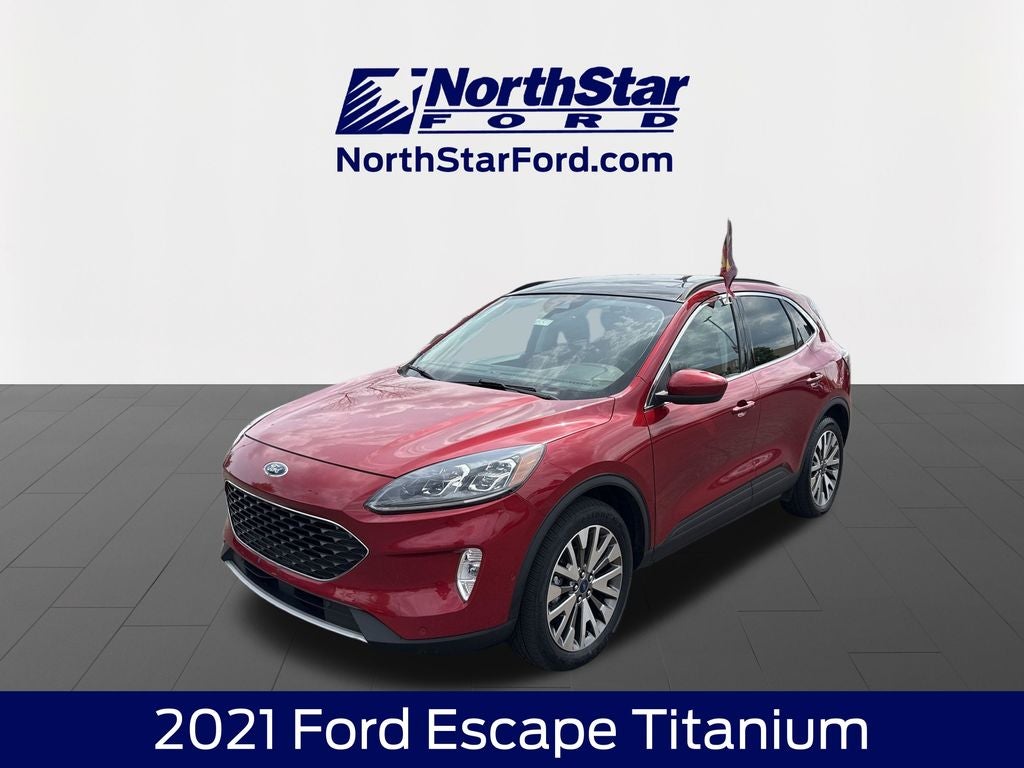 2021 Ford Escape Titanium in Red — front three-quarter view