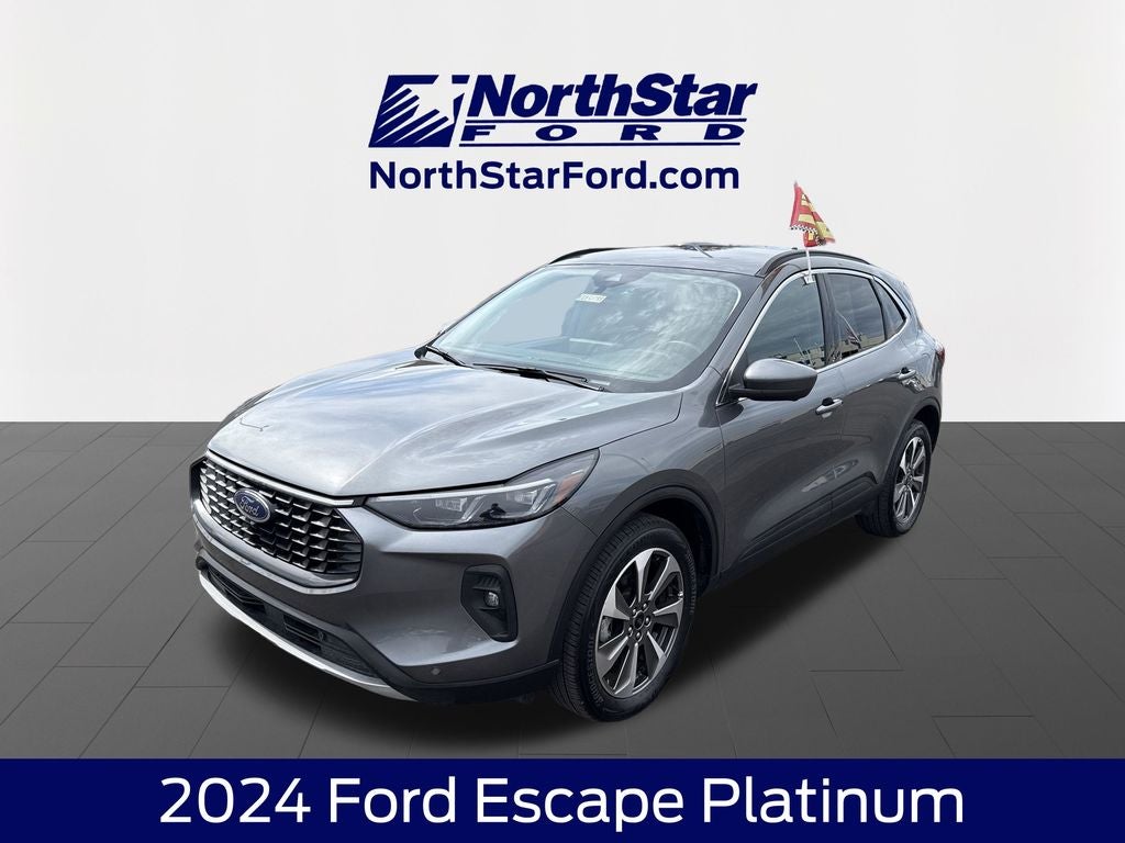 2024 Ford Escape Platinum in Grey — front three-quarter view