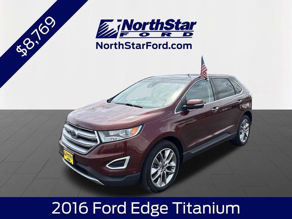 2016 Ford Edge Titanium in Bronze — front three-quarter view